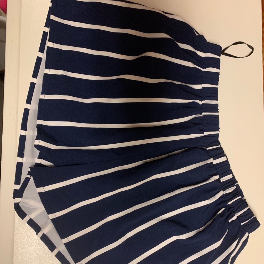 Womens navy & white dress shorts